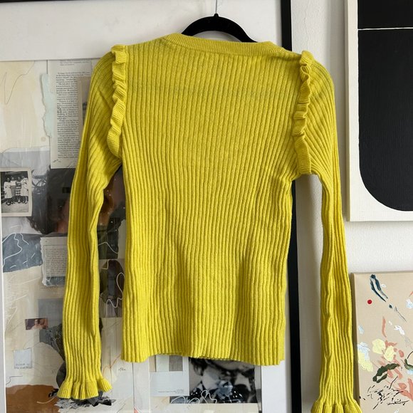 See by Chloe | Yellow Alpaca Crew Neck Sweater | Size S - Picture 3 of 5